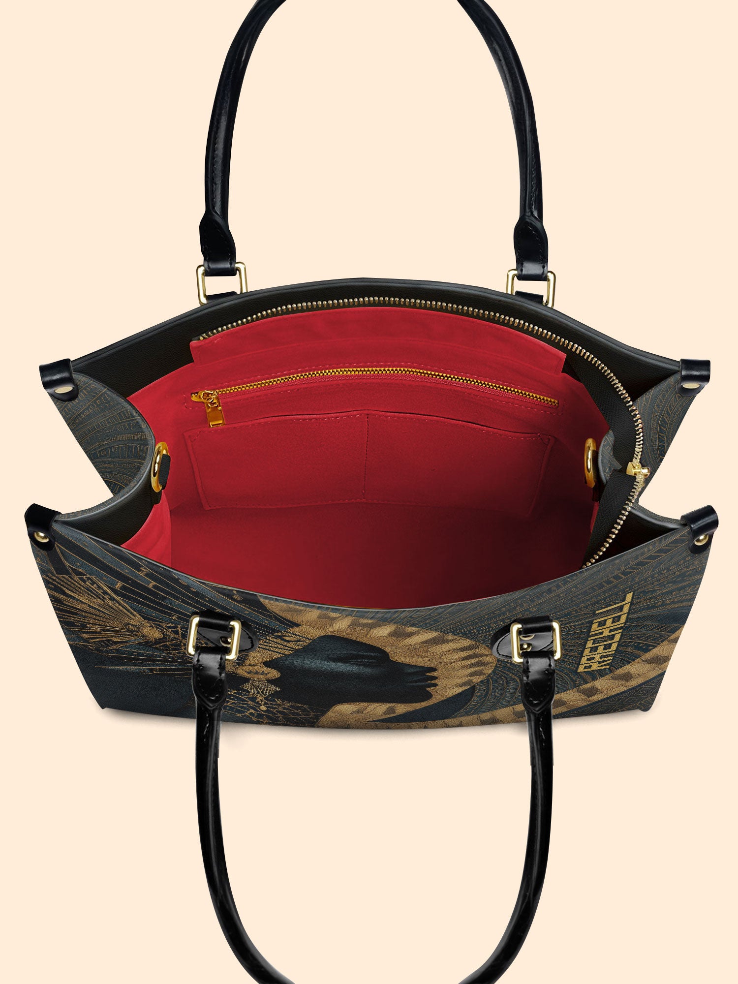 Ebon Halo Premium Leather Handbag