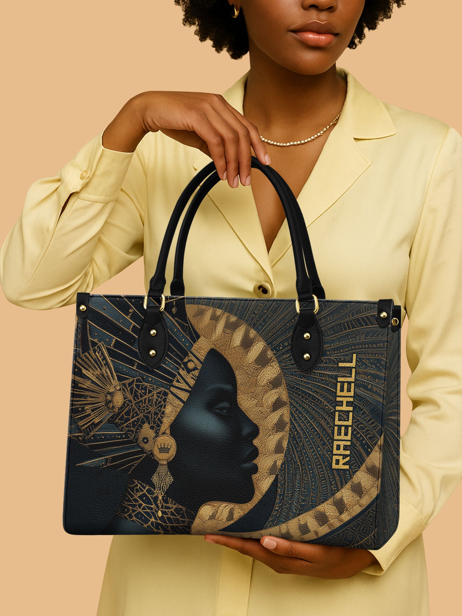 Ebon Halo Premium Leather Handbag