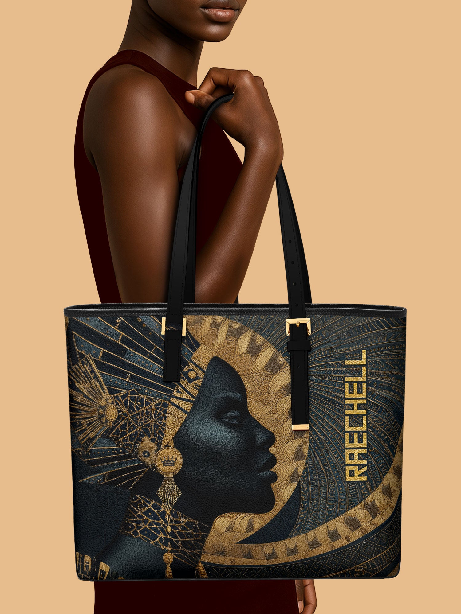 Ebon Halo Sleek Leather Tote