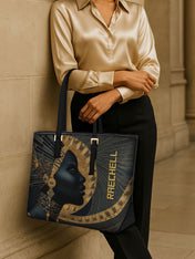 Ebon Halo Sleek Leather Tote