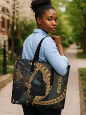 Ebon Halo Sleek Leather Tote