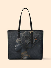 Shadow Orchid Sleek Leather Tote QR0TV100