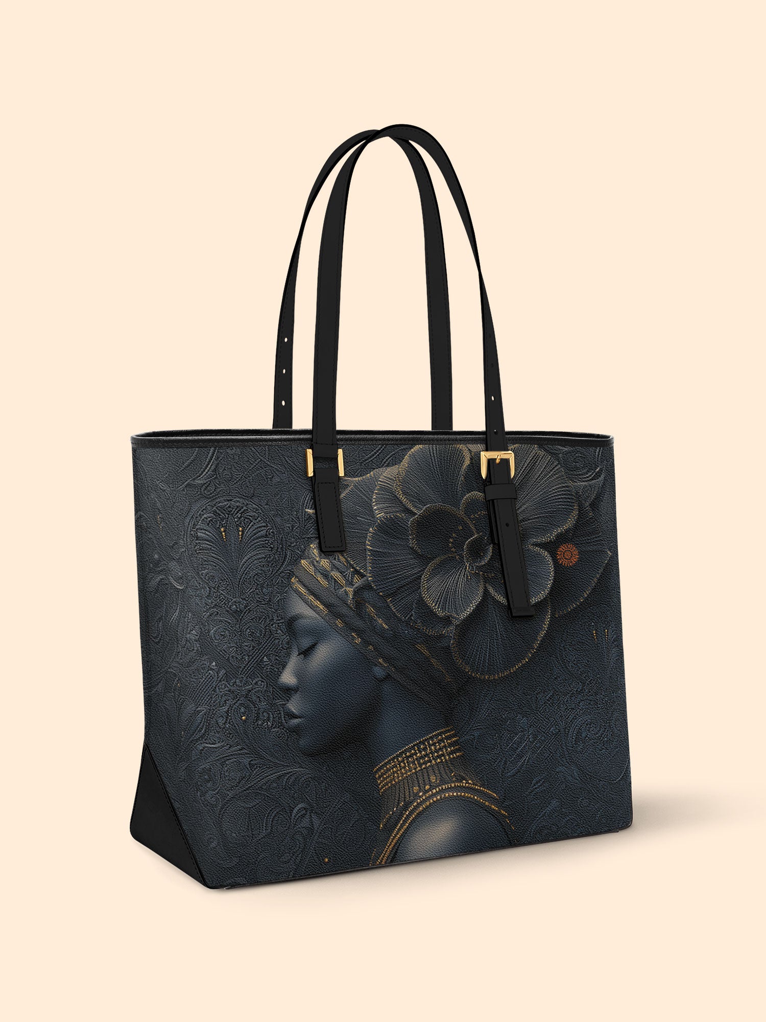 Shadow Orchid Sleek Leather Tote QR0TV100