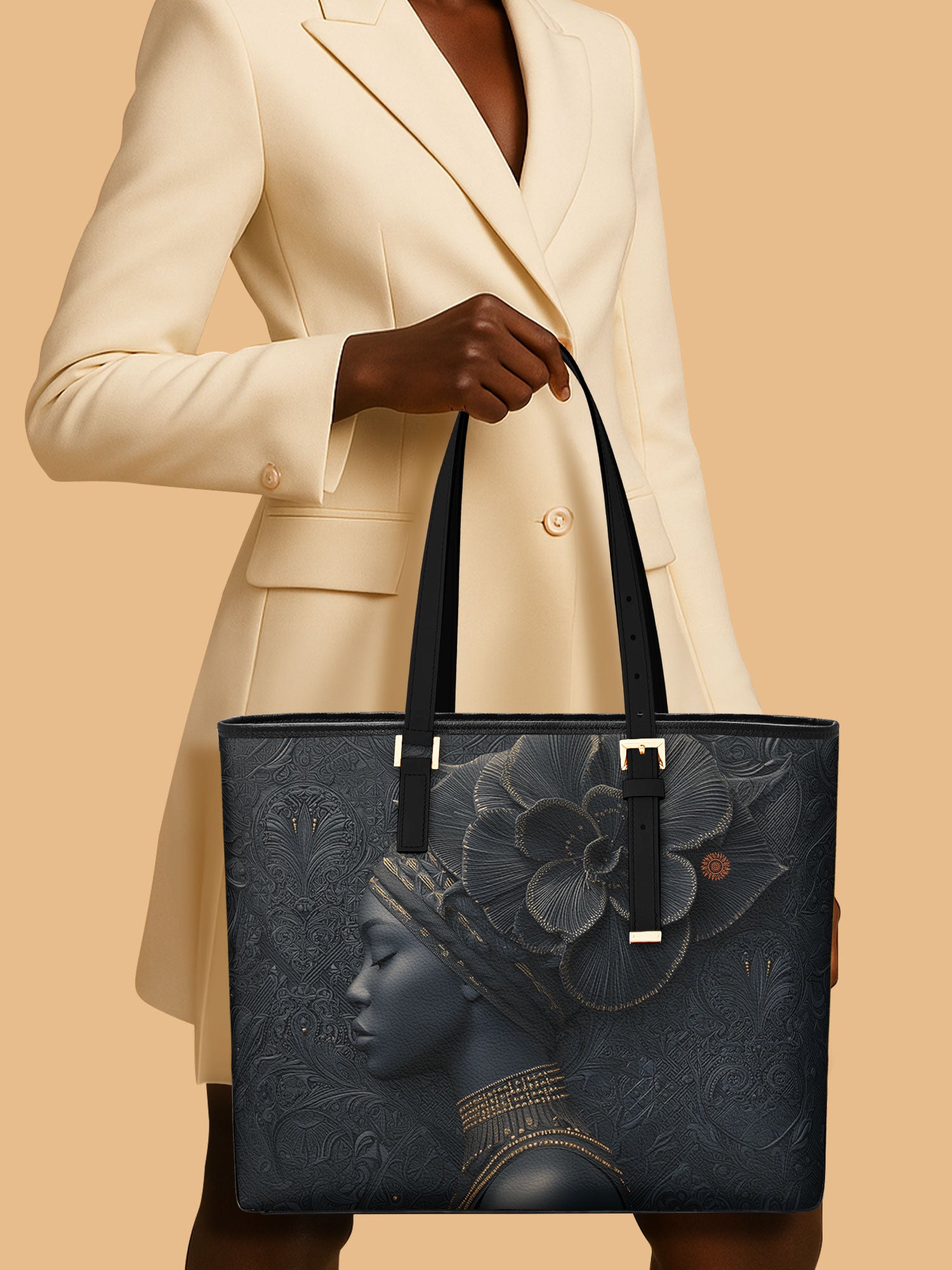 Shadow Orchid Sleek Leather Tote QR0TV100