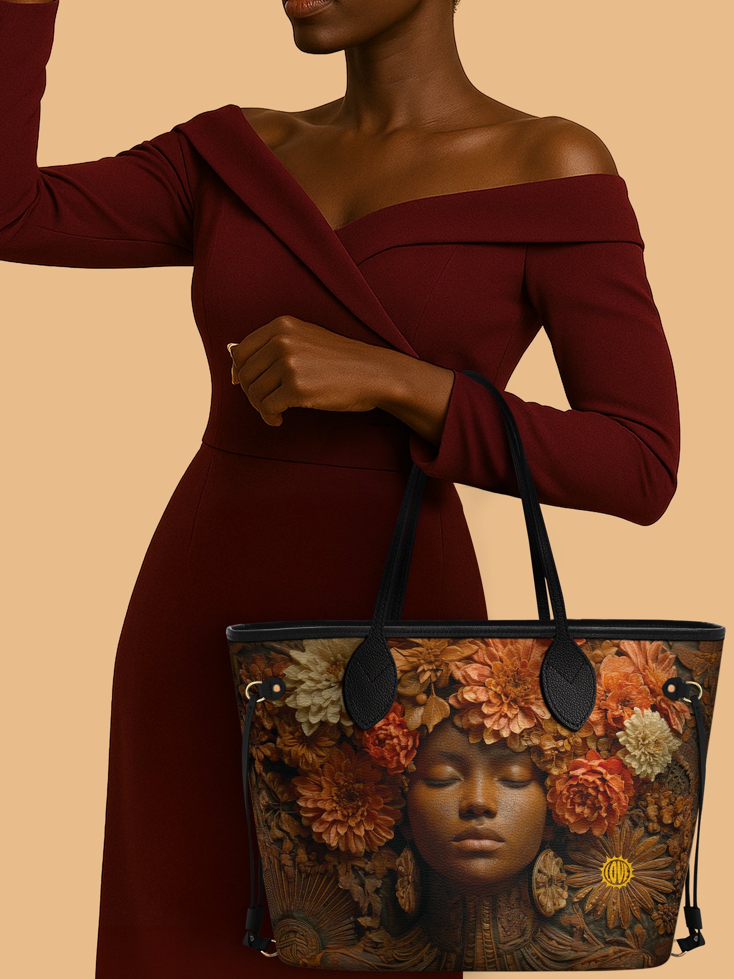 Afro Flora Classic Shopper Tote QR0TV106