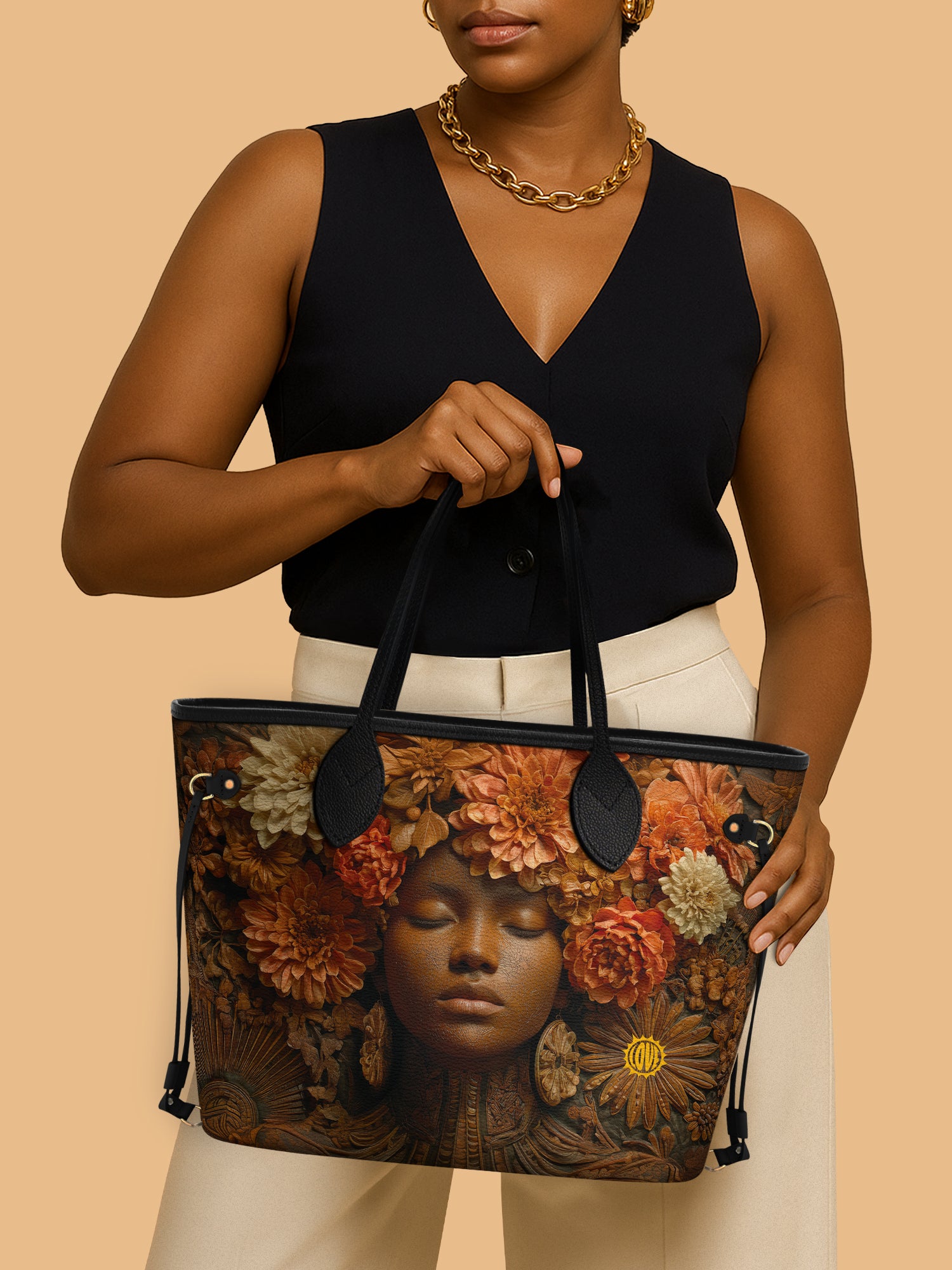 Afro Flora Classic Shopper Tote QR0TV106