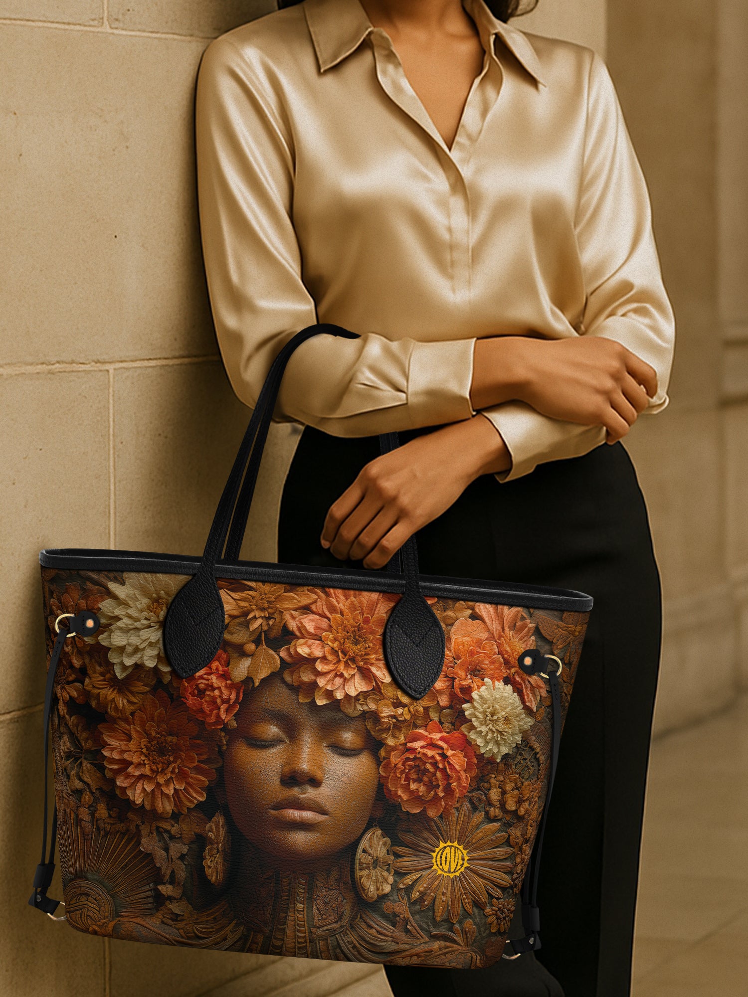 Afro Flora Classic Shopper Tote QR0TV106