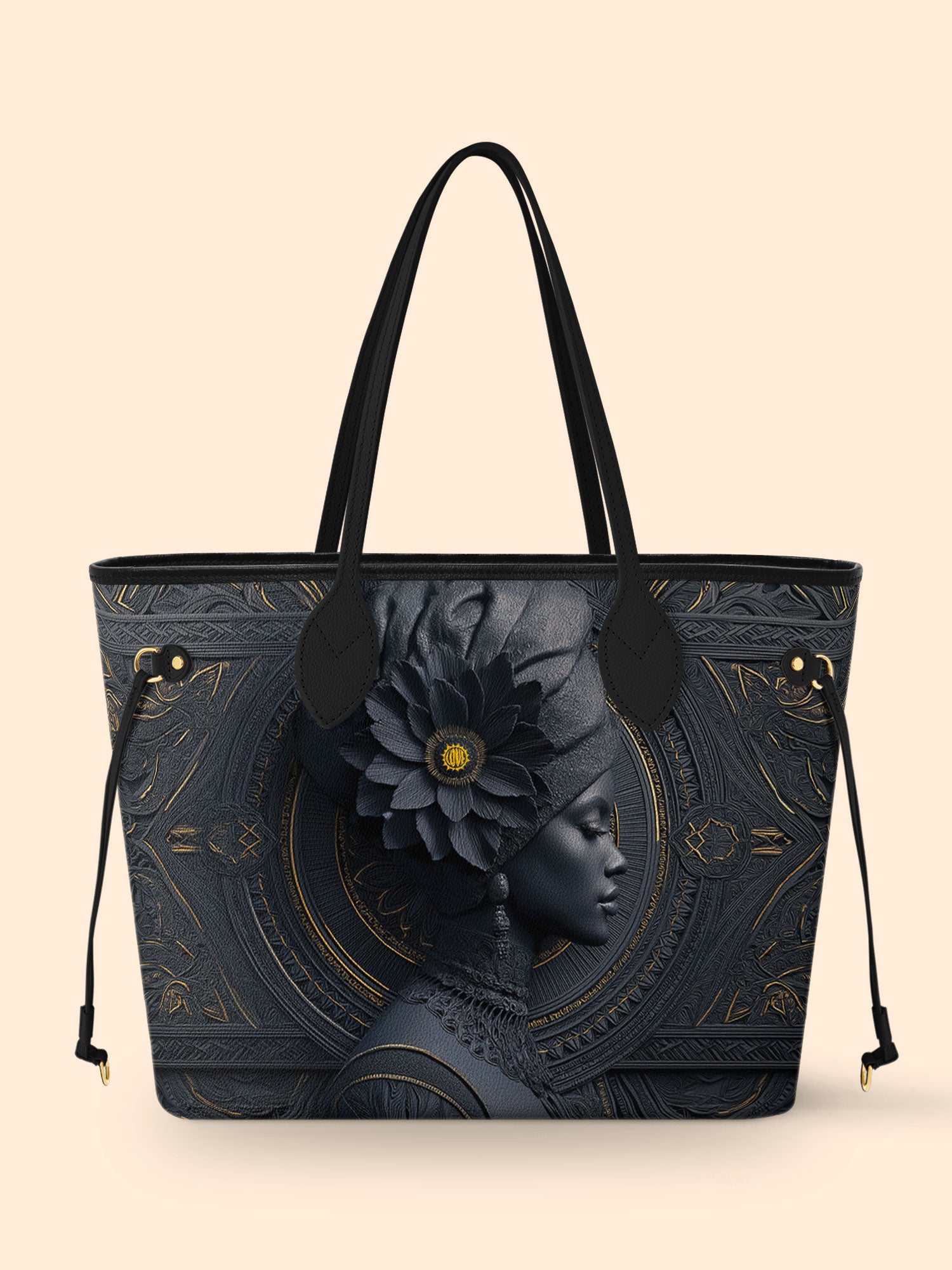 Midnight Bloom Classic Shopper Tote QR0TV103