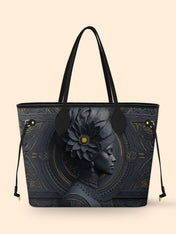 Midnight Bloom Classic Shopper Tote QR0TV103