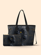 Midnight Bloom Classic Shopper Tote QR0TV103