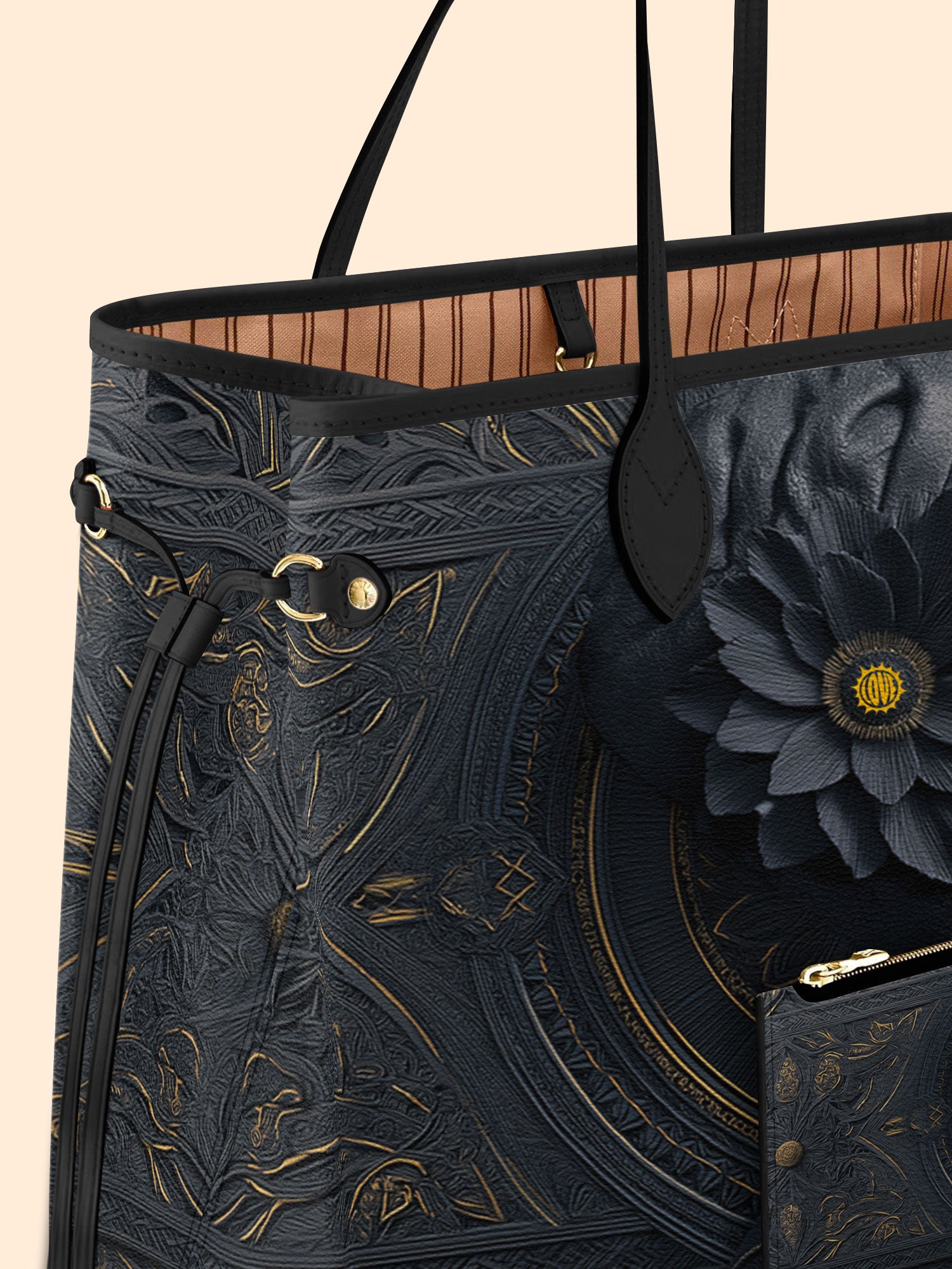 Midnight Bloom Classic Shopper Tote QR0TV103