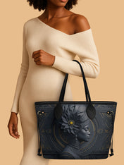 Midnight Bloom Classic Shopper Tote QR0TV103