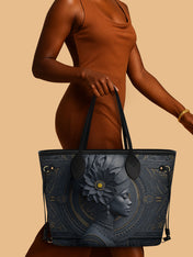 Midnight Bloom Classic Shopper Tote QR0TV103