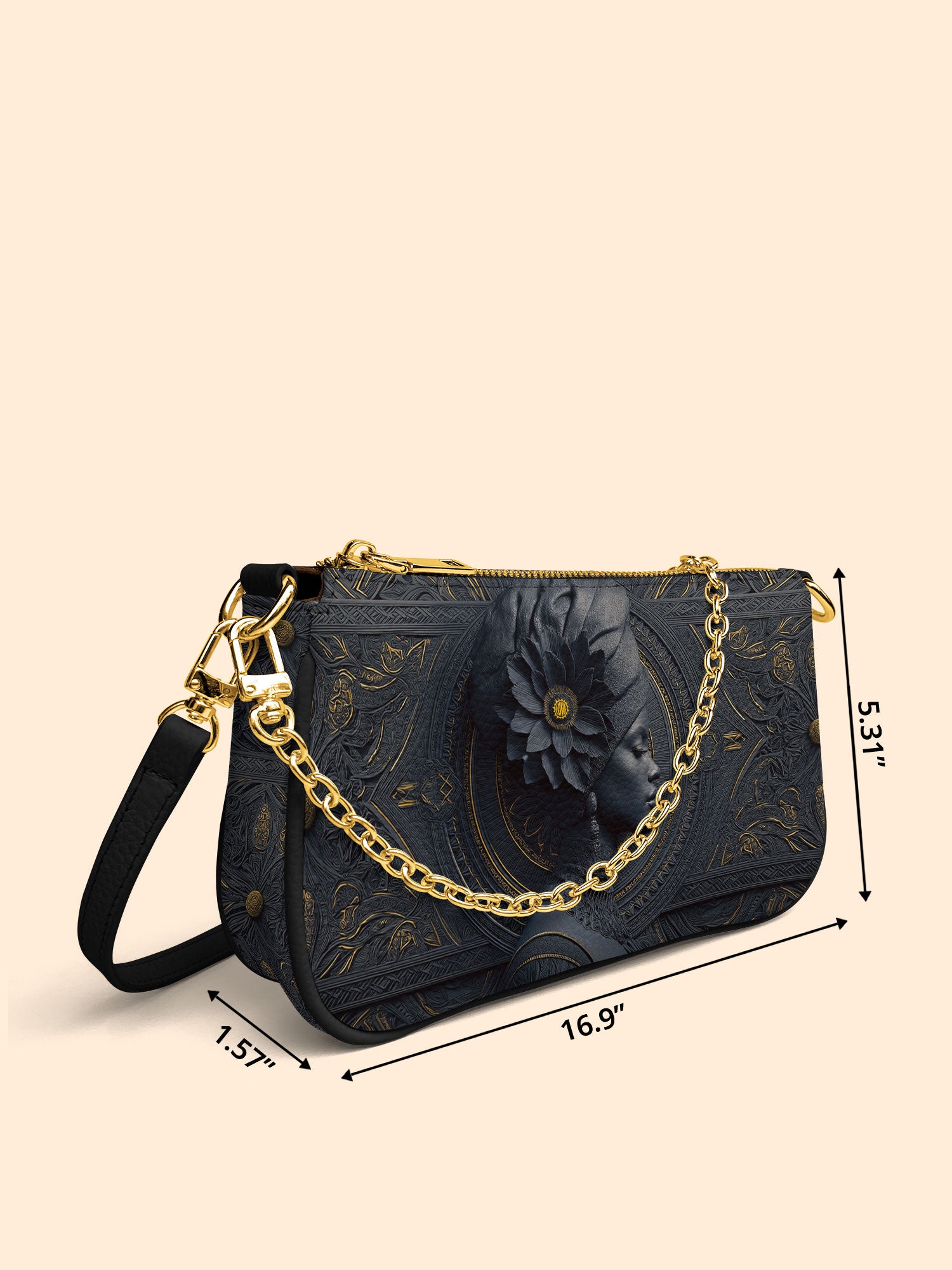 Midnight Bloom Classic Zip Pochette QR0TV104