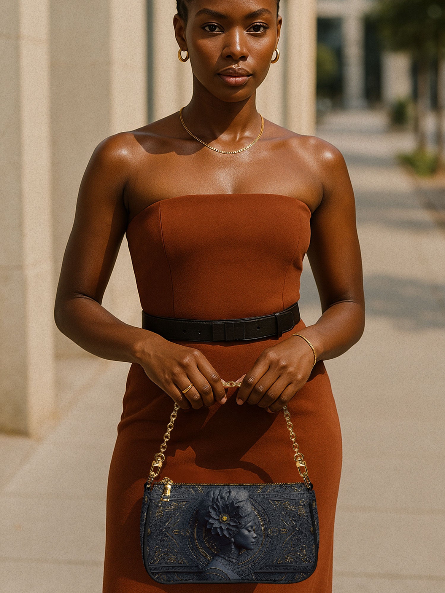 Midnight Bloom Classic Zip Pochette QR0TV104