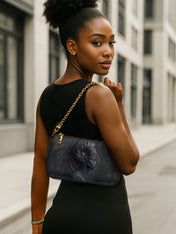 Midnight Bloom Classic Zip Pochette QR0TV104