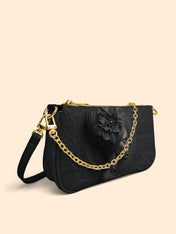 Noir Dahlia Classic Zip Pochette QR0TV095