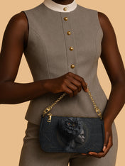 Noir Dahlia Classic Zip Pochette QR0TV095