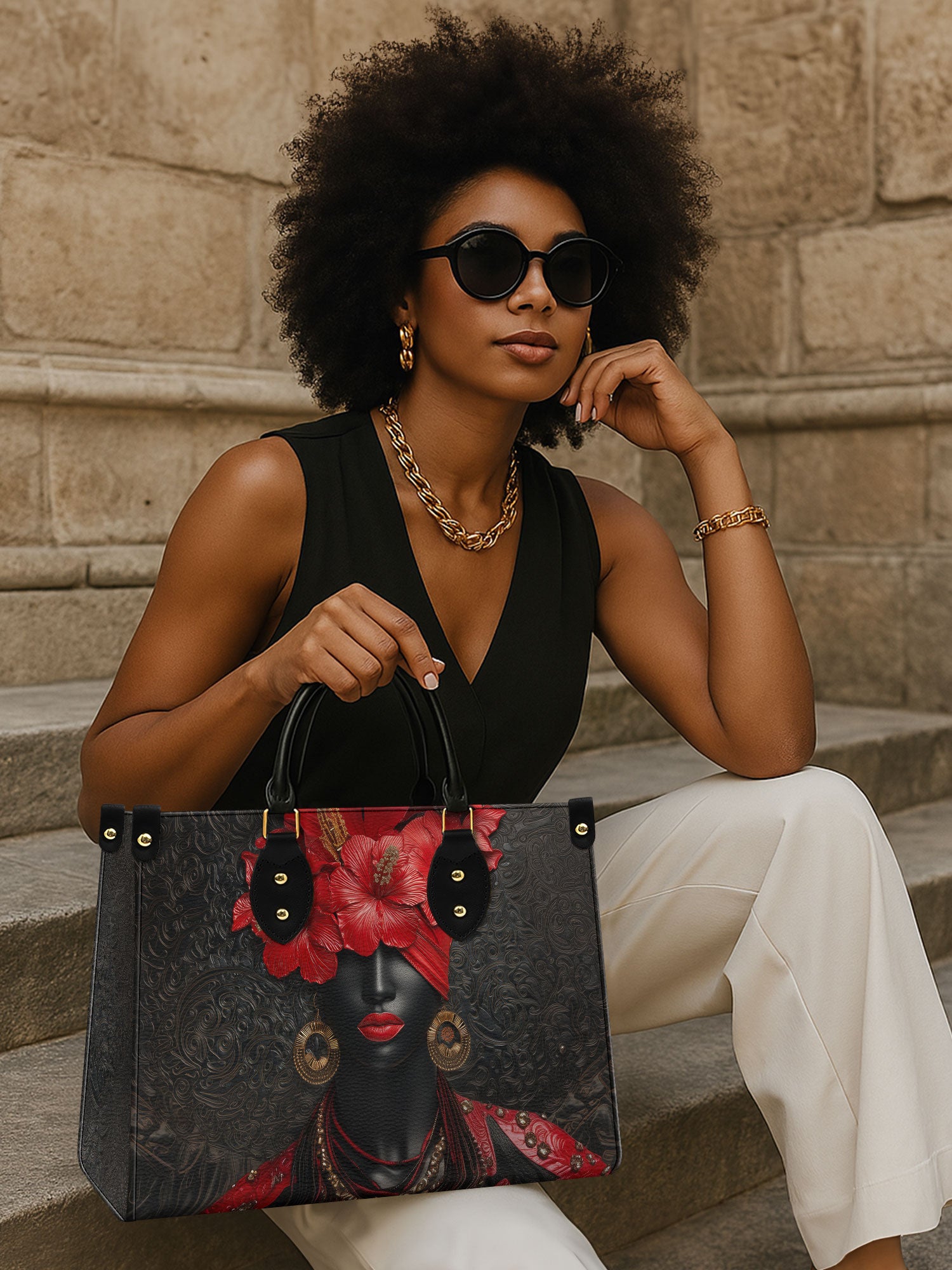 Affluence Bloom Premium Leather Handbag QR0XD448