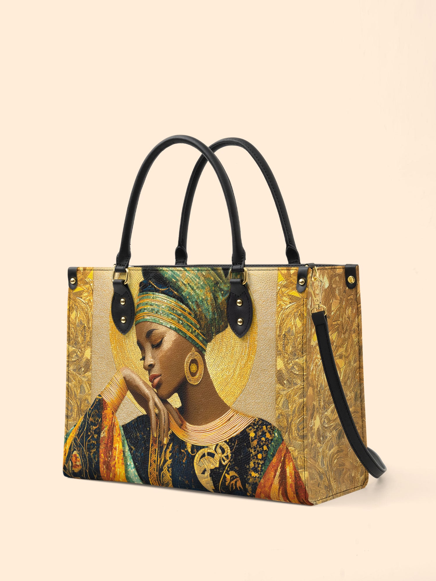 Afro Byzantine Premium Leather Handbag QR0TV151