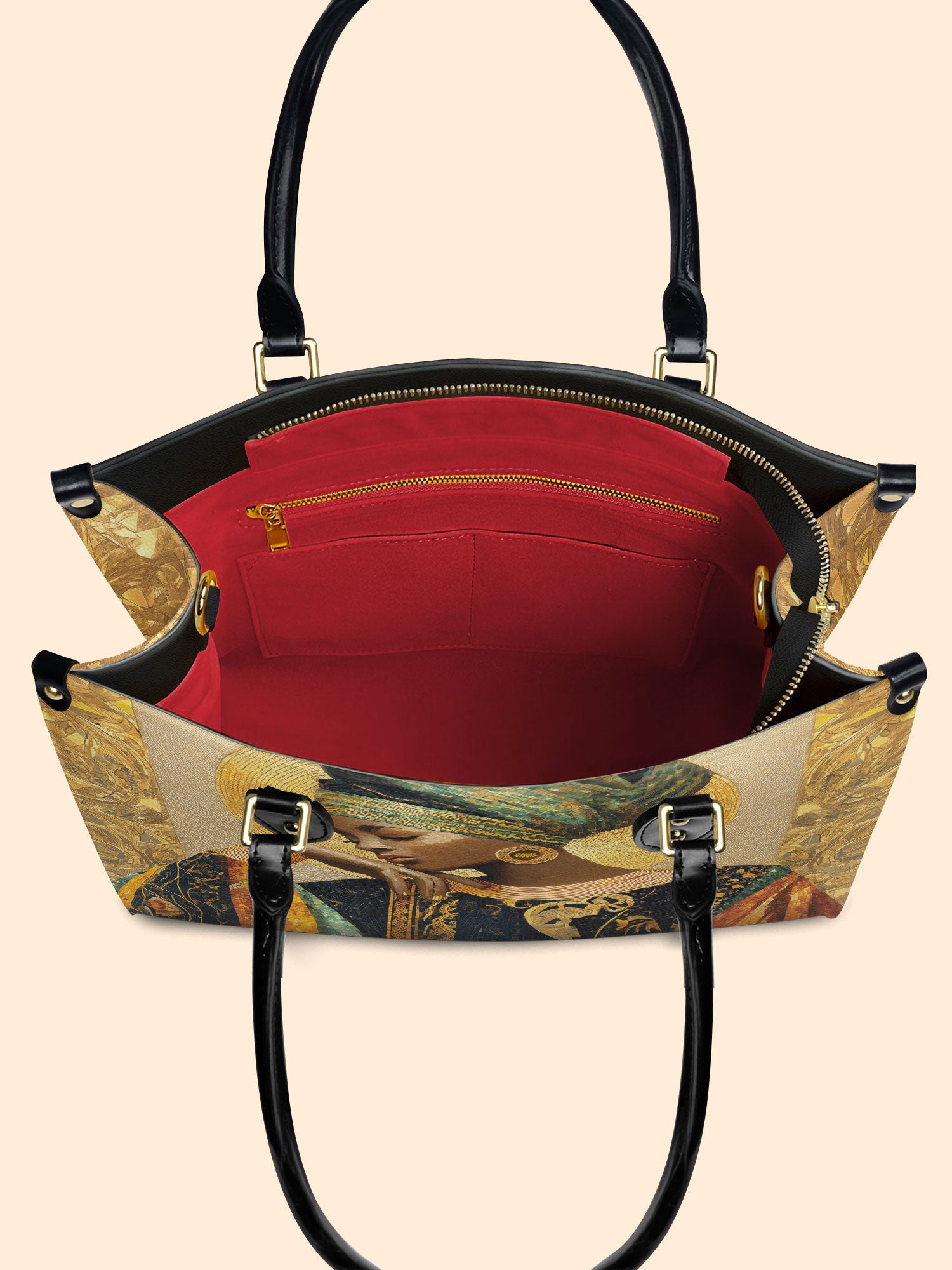 Afro Byzantine Premium Leather Handbag QR0TV151