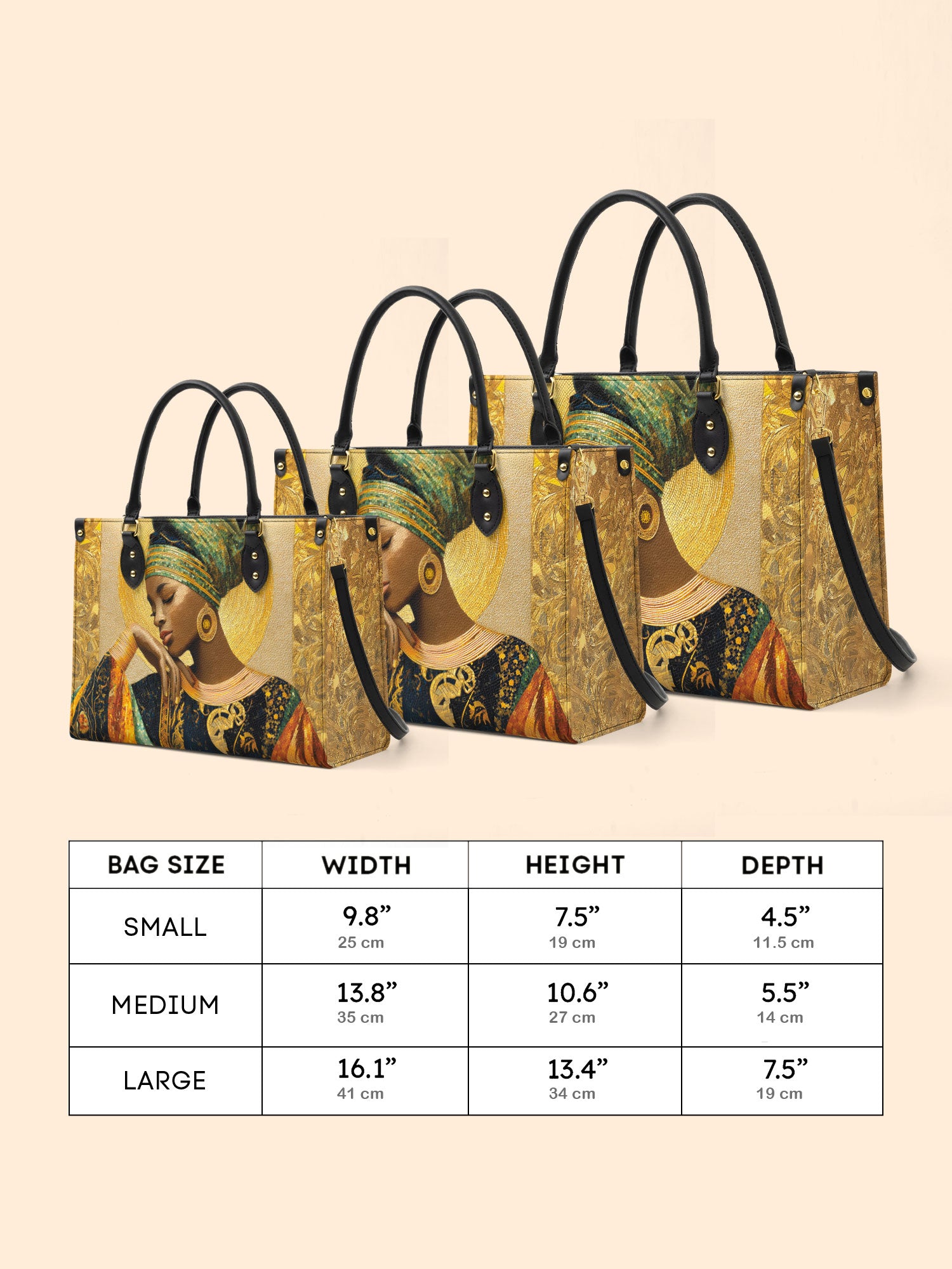 Afro Byzantine Premium Leather Handbag QR0TV151