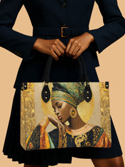 Afro Byzantine Premium Leather Handbag QR0TV151