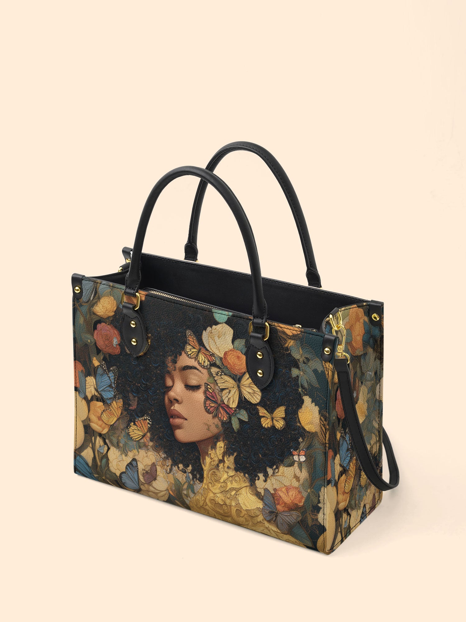 Butterfly Girl Premium Leather Handbag QR0HH107