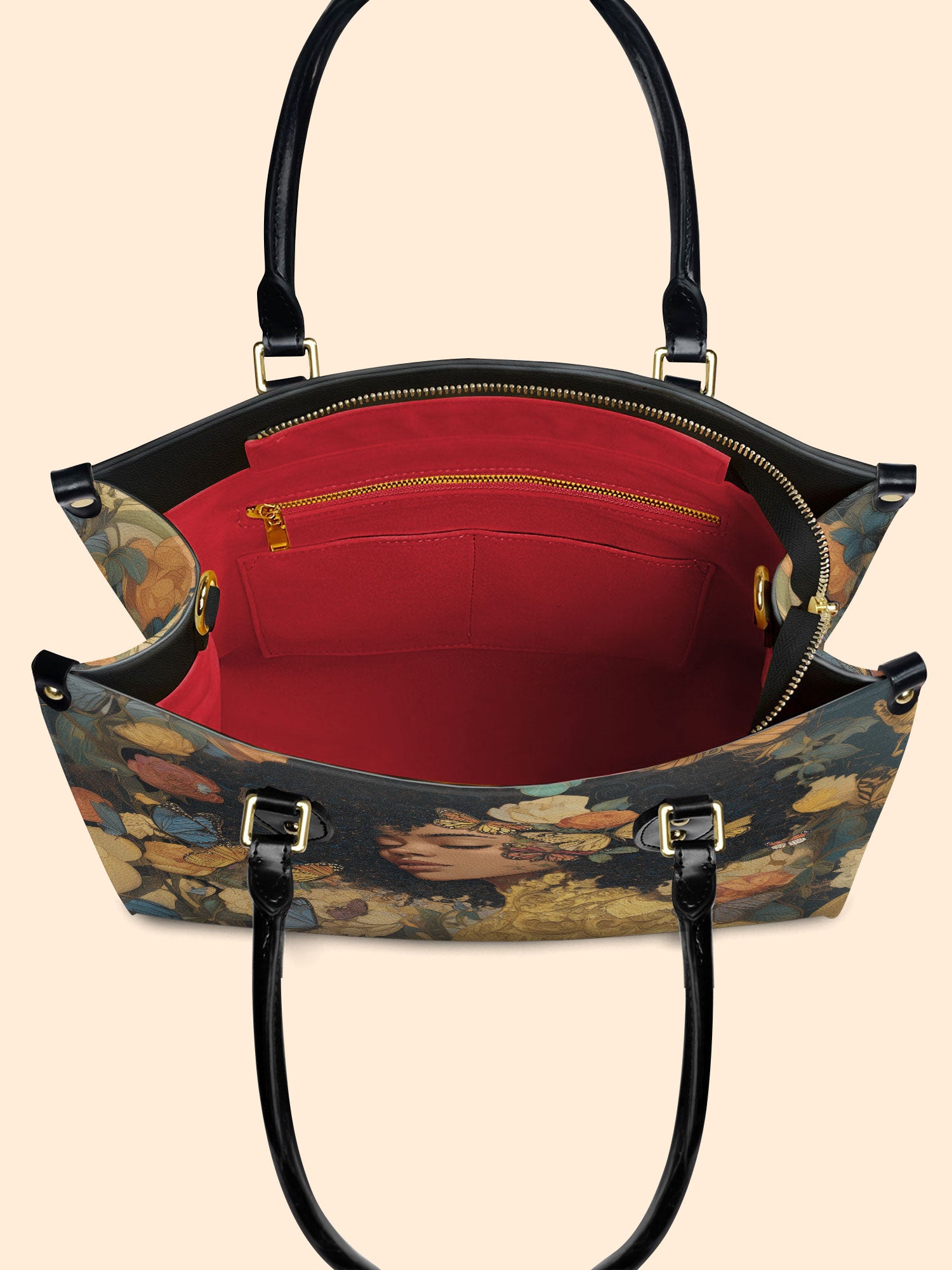 Butterfly Girl Premium Leather Handbag QR0HH107