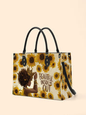 Sunflower Queen Premium Leather Handbag QR0HH109