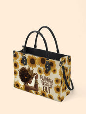 Sunflower Queen Premium Leather Handbag QR0HH109