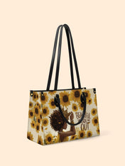 Sunflower Queen Premium Leather Handbag QR0HH109