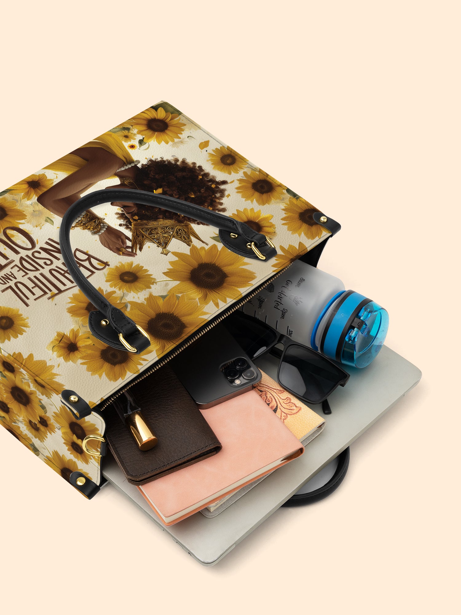 Sunflower Queen Premium Leather Handbag QR0HH109