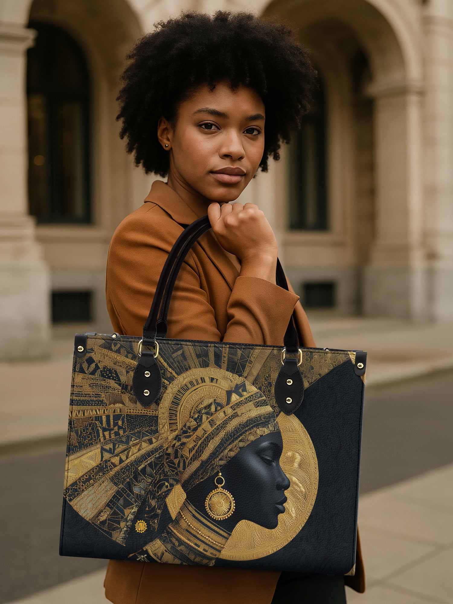 Ebon Eclipse Premium Leather Handbag QR0XD134