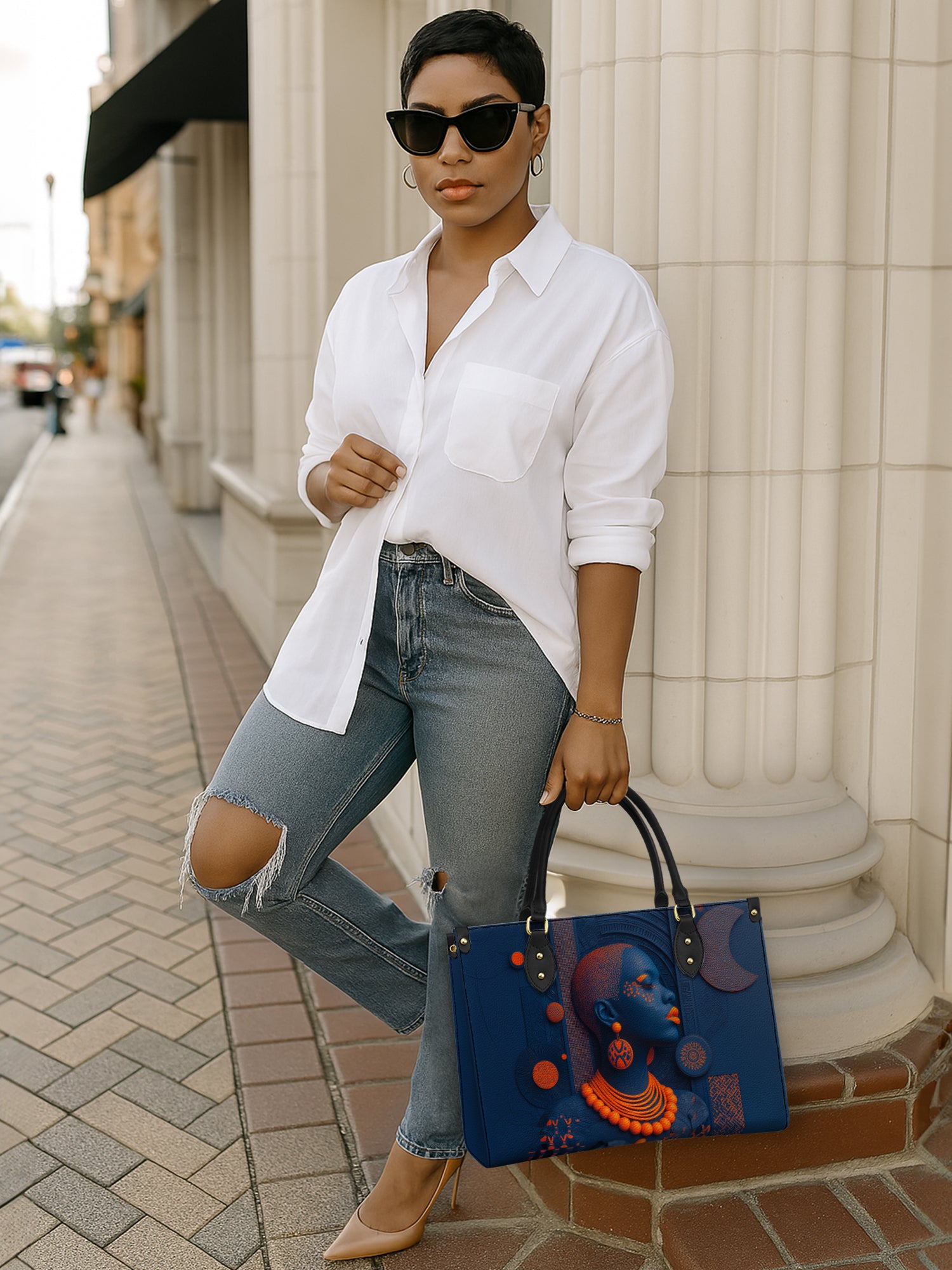 Echoes of Africa Premium Leather Handbag QR0TD263