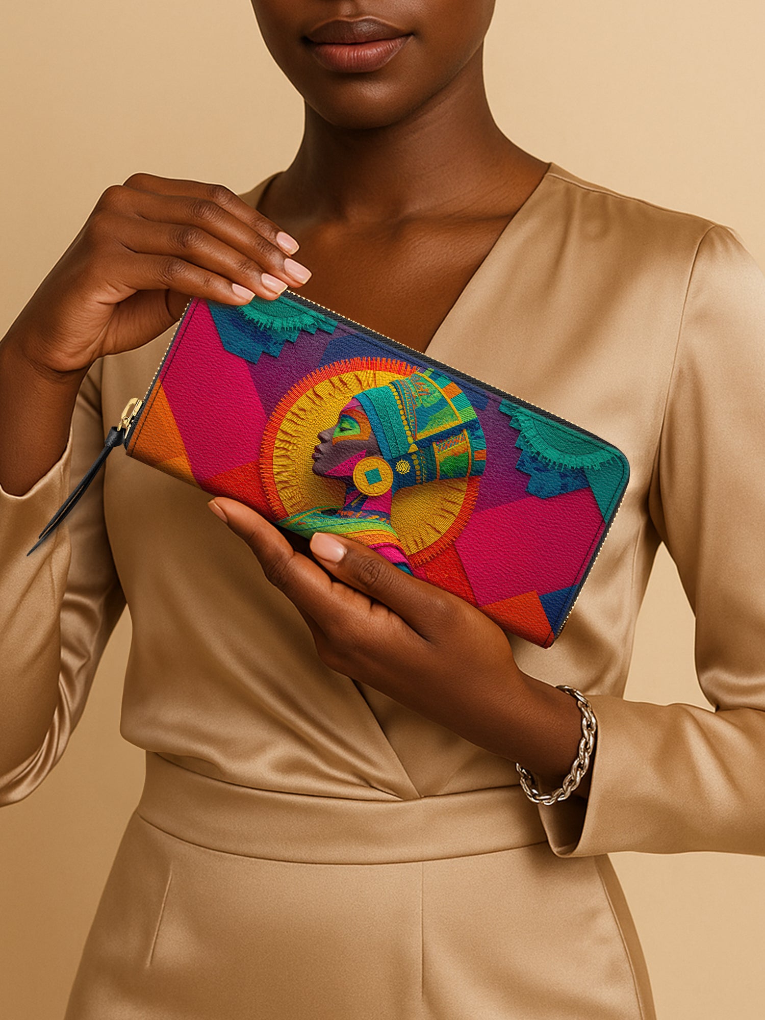 Crowned Roots Slimline Zippy Wallet QR0TD238