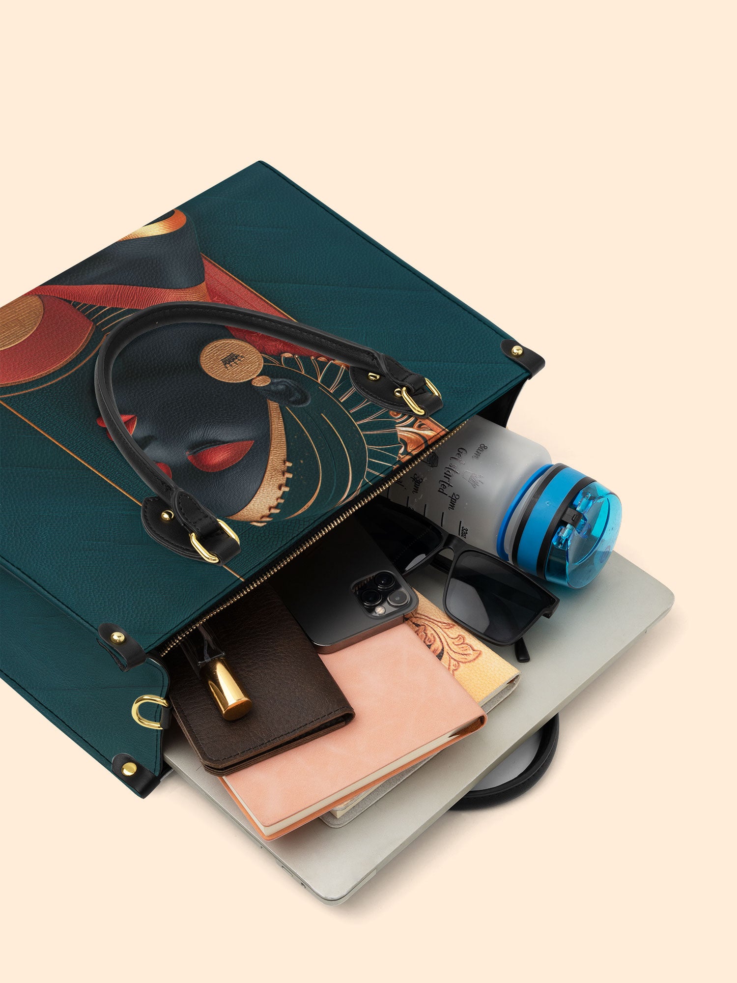 Afro Crown Premium Leather Handbag QR0TD260