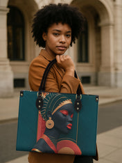 Afro Crown Premium Leather Handbag QR0TD260