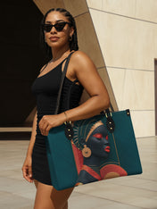 Afro Crown Premium Leather Handbag QR0TD260