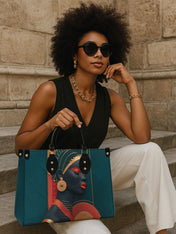 Afro Crown Premium Leather Handbag QR0TD260