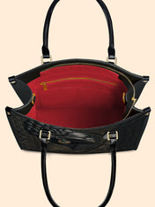 Black Essence Premium Leather Handbag QR0TD284