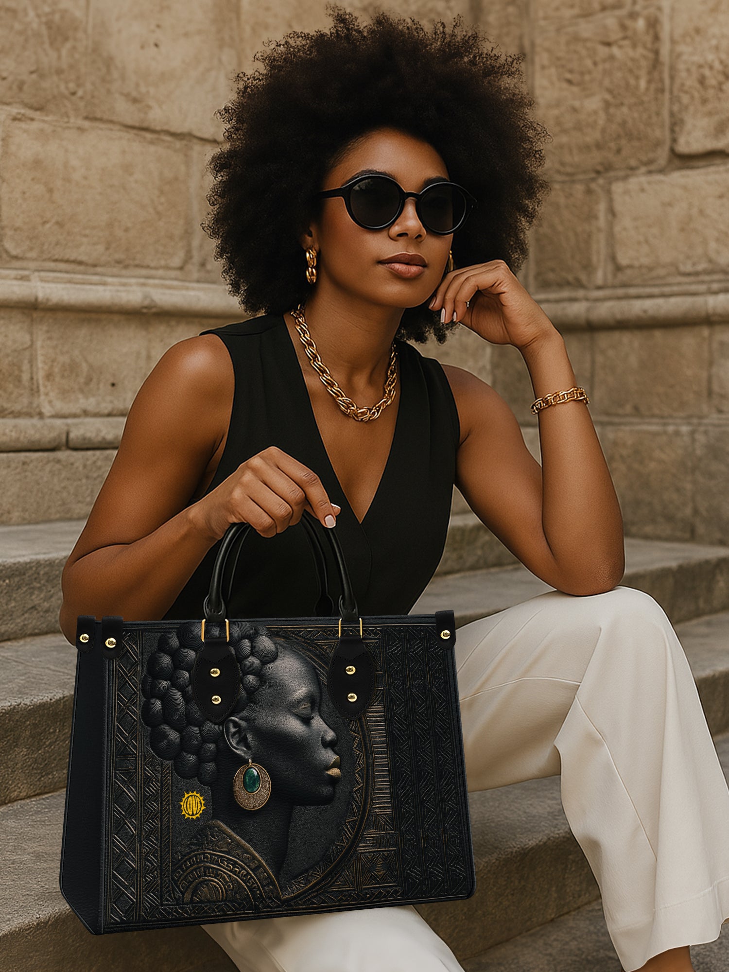 Black Essence Premium Leather Handbag QR0TD284