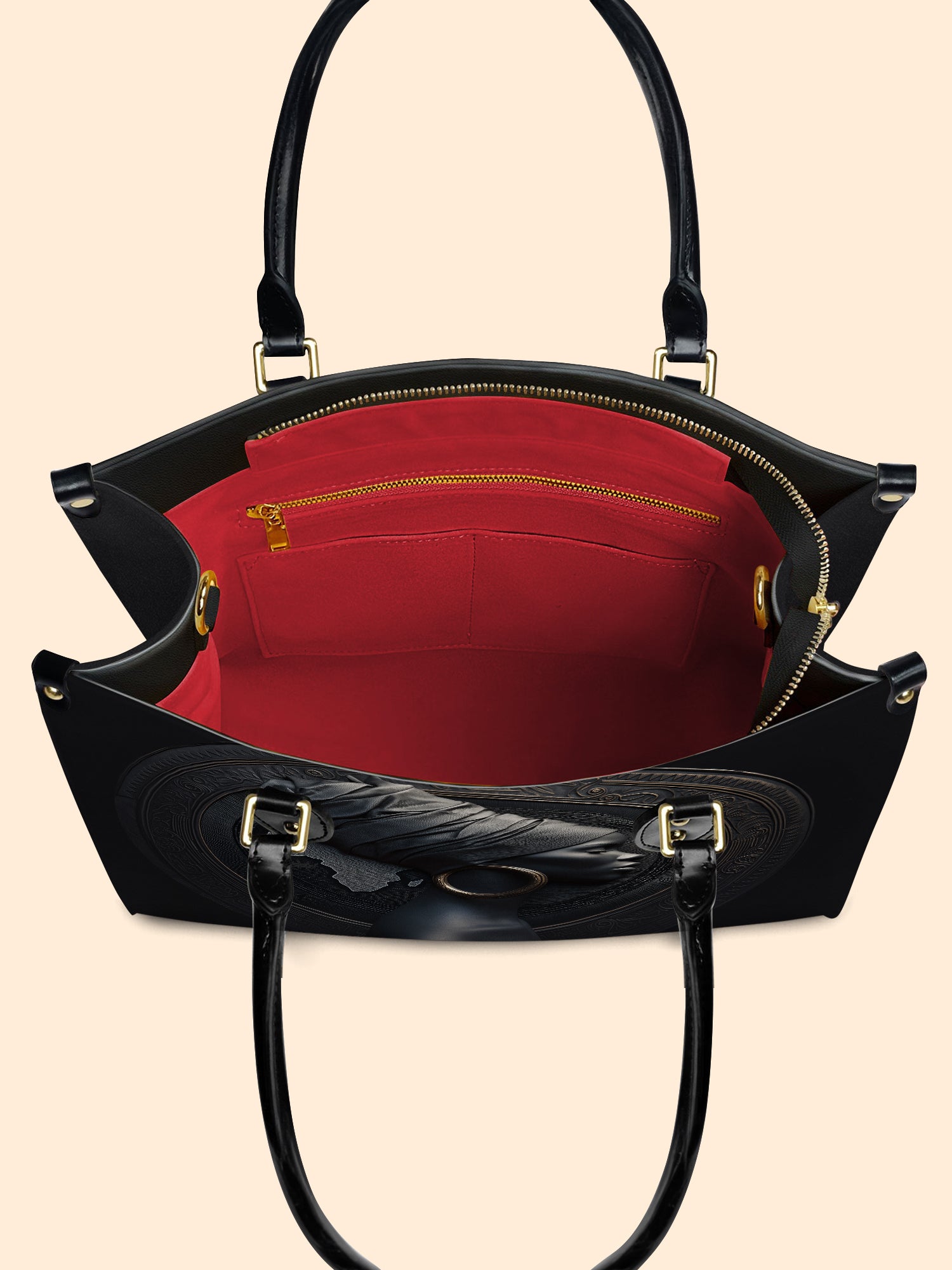 Pure Ebony Premium Leather Handbag QR0TD287