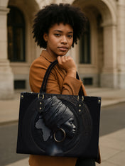 Pure Ebony Premium Leather Handbag QR0TD287