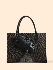 Ebony Whisper Premium Leather Handbag QR0TV125