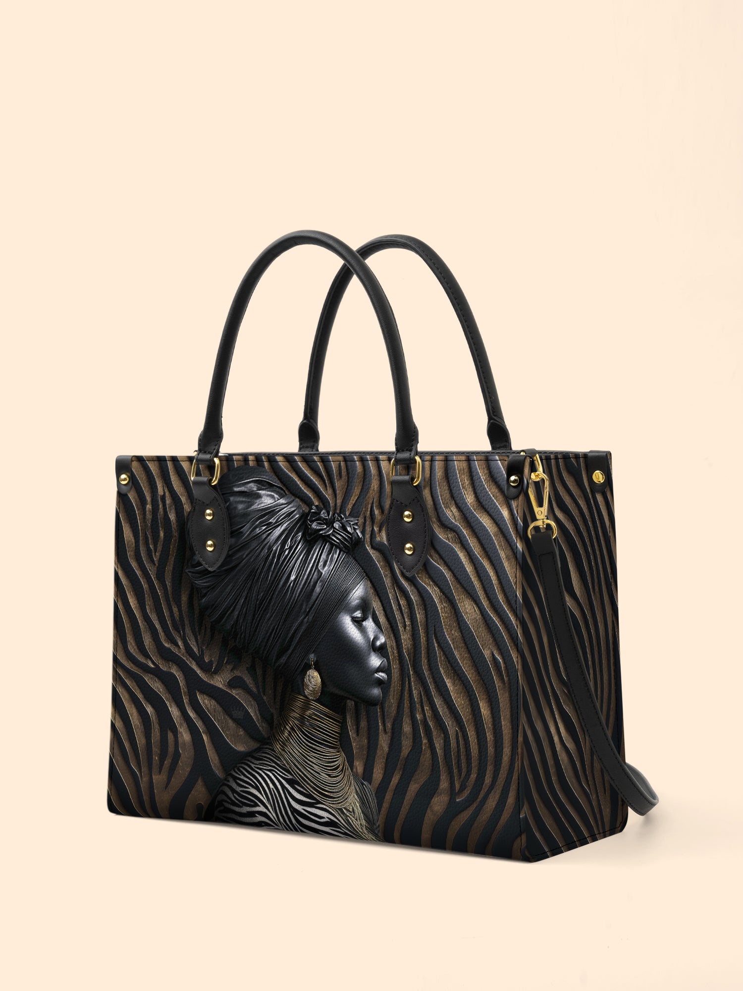 Ebony Whisper Premium Leather Handbag QR0TV125