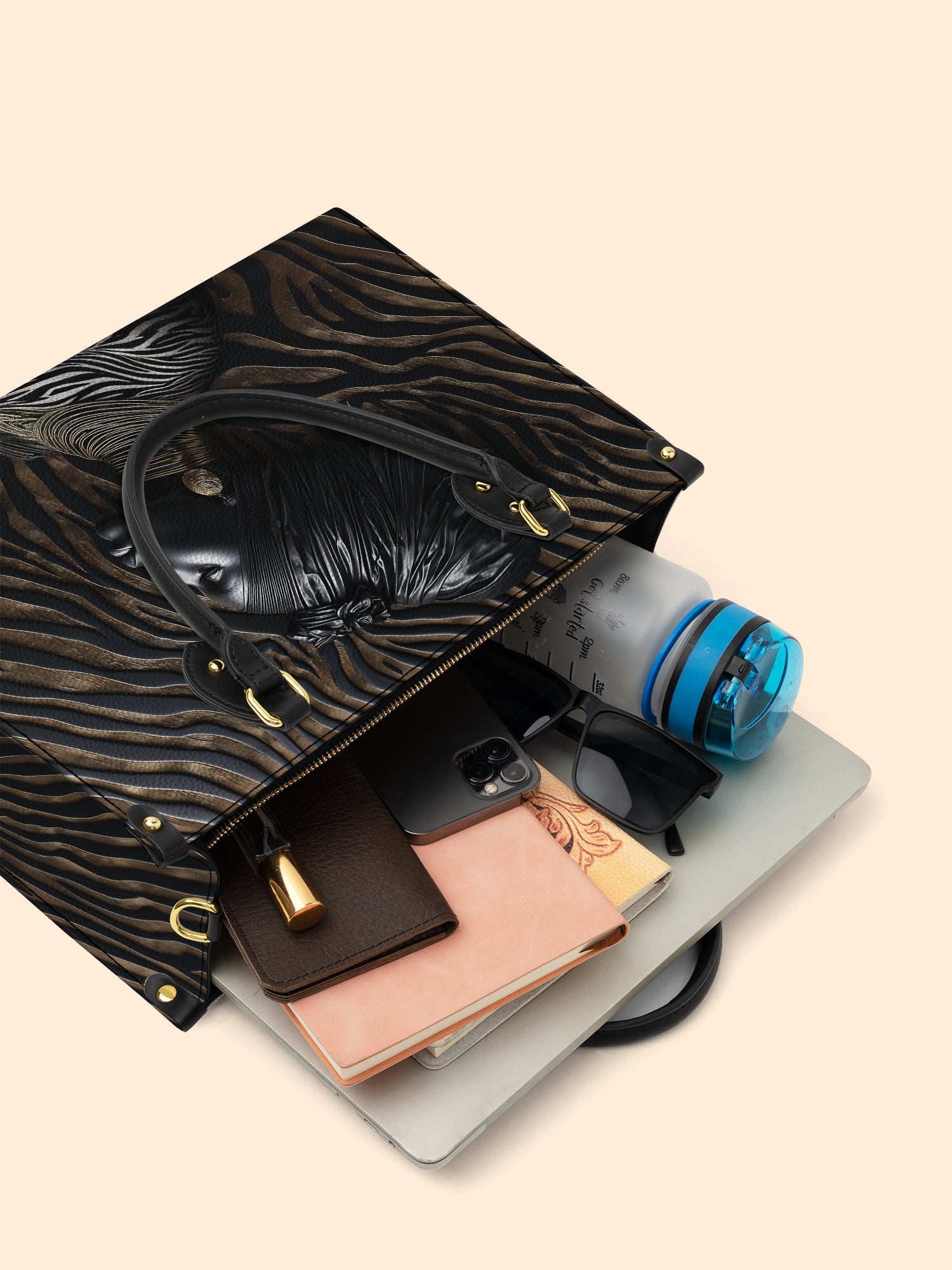 Ebony Whisper Premium Leather Handbag QR0TV125