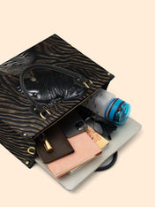 Ebony Whisper Premium Leather Handbag QR0TV125