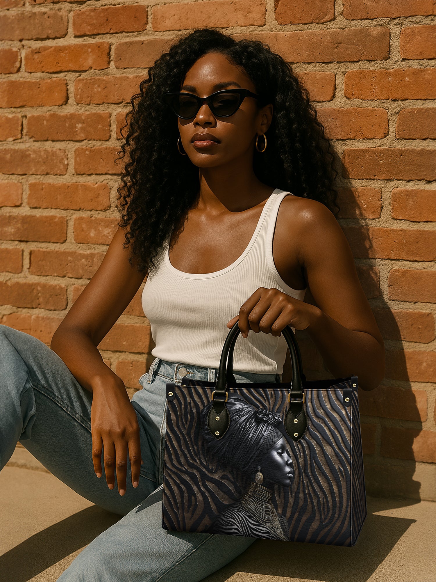 Ebony Whisper Premium Leather Handbag QR0TV125