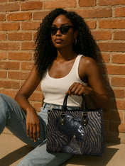 Ebony Whisper Premium Leather Handbag QR0TV125